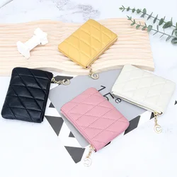 Fashionable New Floral Pattern Small Fragrant Style Zipper Short Style Small Wallet Multifunctional Key Bag Storage Bag