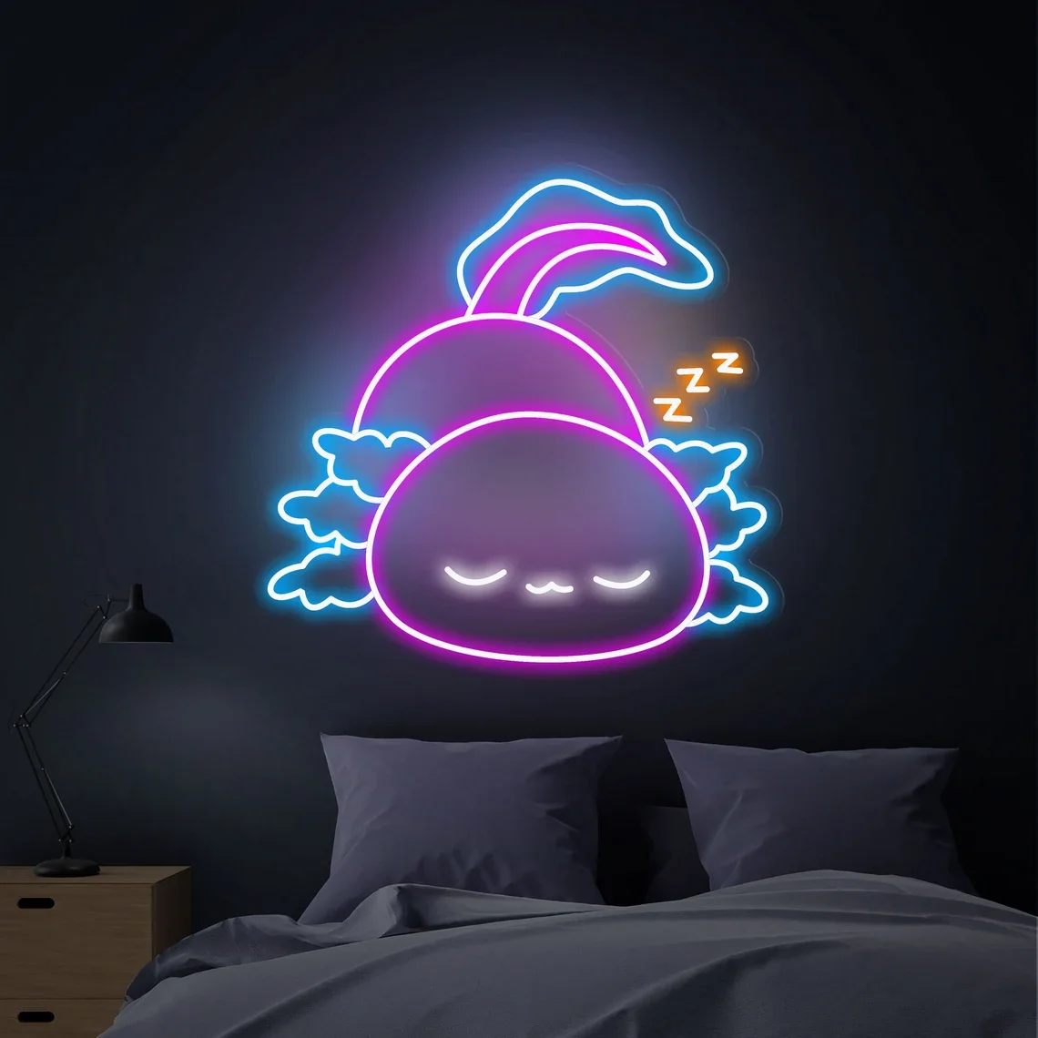 Anime Neon Sign Animal Sleeping Led Neon Light Kawaii Neon Sign Wall Decoration Birthday Gift