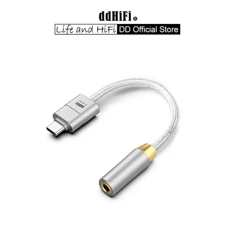 DD ddHiFi 고음질 무손실 디코딩 어댑터 케이블, USB-C 4.4mm 고해상도 DAC 및 AMP 케이블, 최대 PCM 32 비트/384kHz, TC44CM2