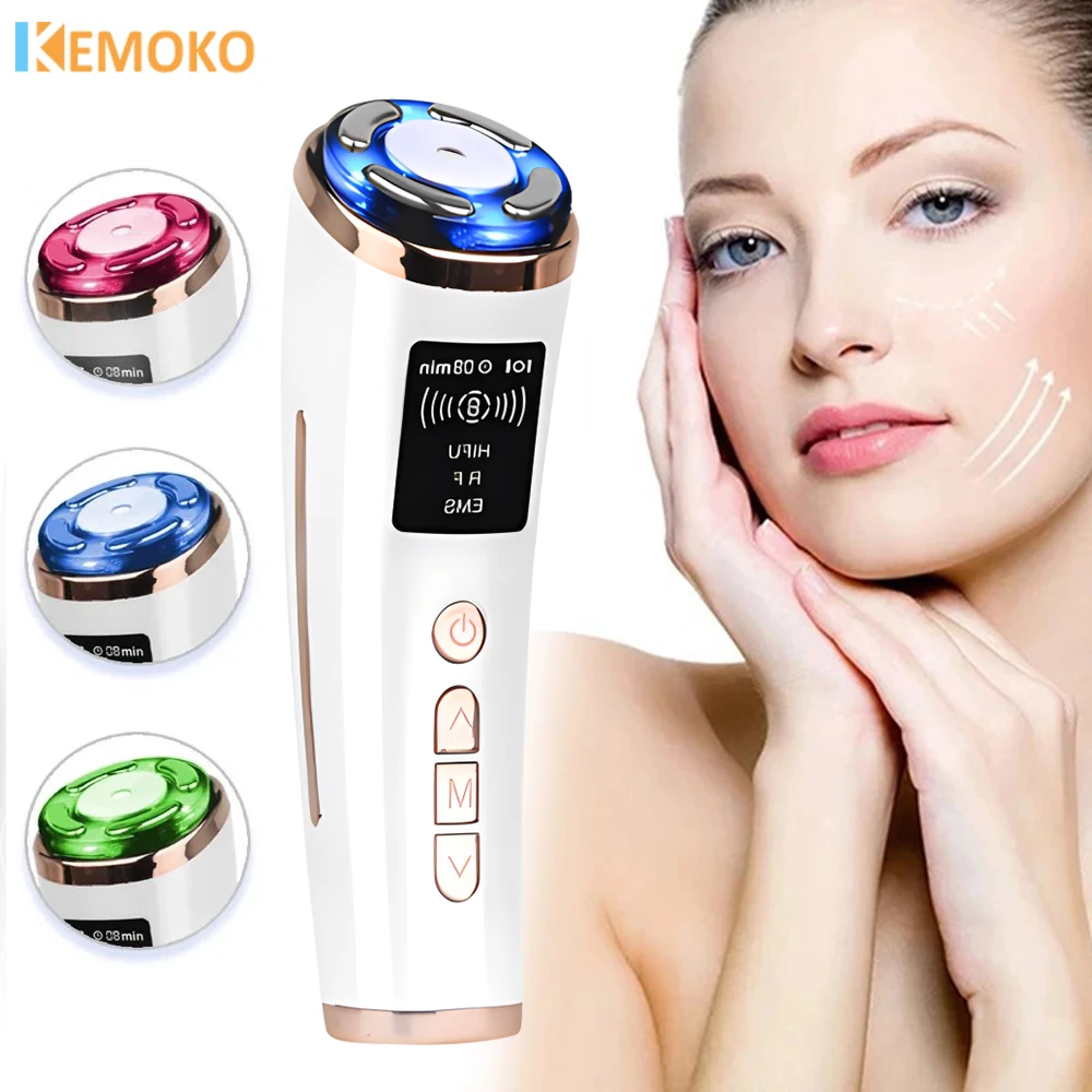 Mini Hifu Face Lifting Ultrasound Lifting Microcurrents Face Radio Frequency Skin Tightening EMS Skin Rejuvenation Beauty Health