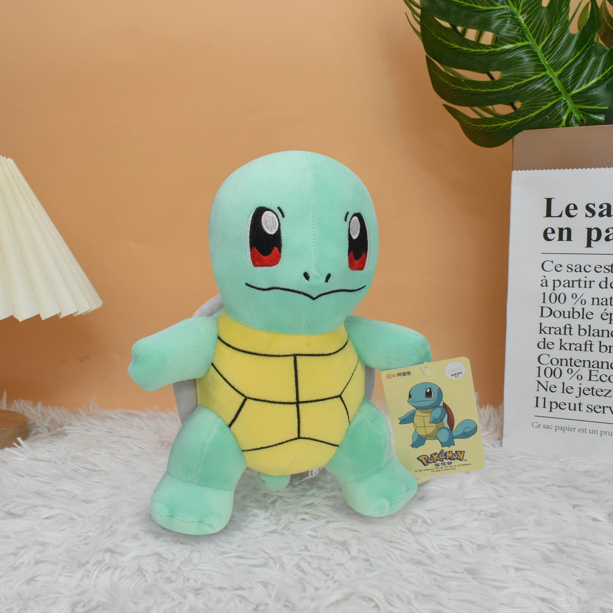 Squirtle 7.9 인치 봉제 인형 부드러운 애니메이션 인형 장난감 소년 소녀 컬렉션 Christamas Peluche 선물 생일 귀여운 카와이