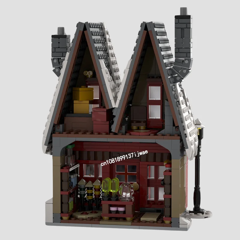 NEW 581PCS magic Movie Harrying Hogsmeade village Joke Shop model DIY creative ideas Child Toy birthday Gift Building blocks