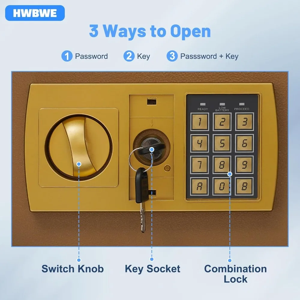 โต๊ะข้างเตียงพร้อมไฟ LED ชาร์จไร้สาย พร้อมกุญแจล็อคแบบผสมผสาน โต๊ะอเนกประสงค์ทันสมัยพร้อมไฟ LED 3 สี และที่เก็บของที่ปลอดภัย