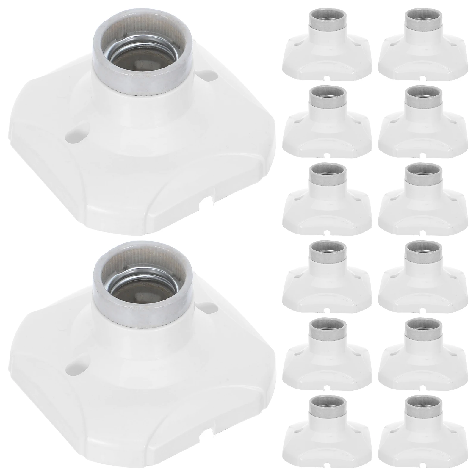 

20Pcs E27 Screw Lamp Holder High Power Ceramic Base Ceiling Lighting Holder Pendant Lamp Socket Light Bulb Fixture Adapter