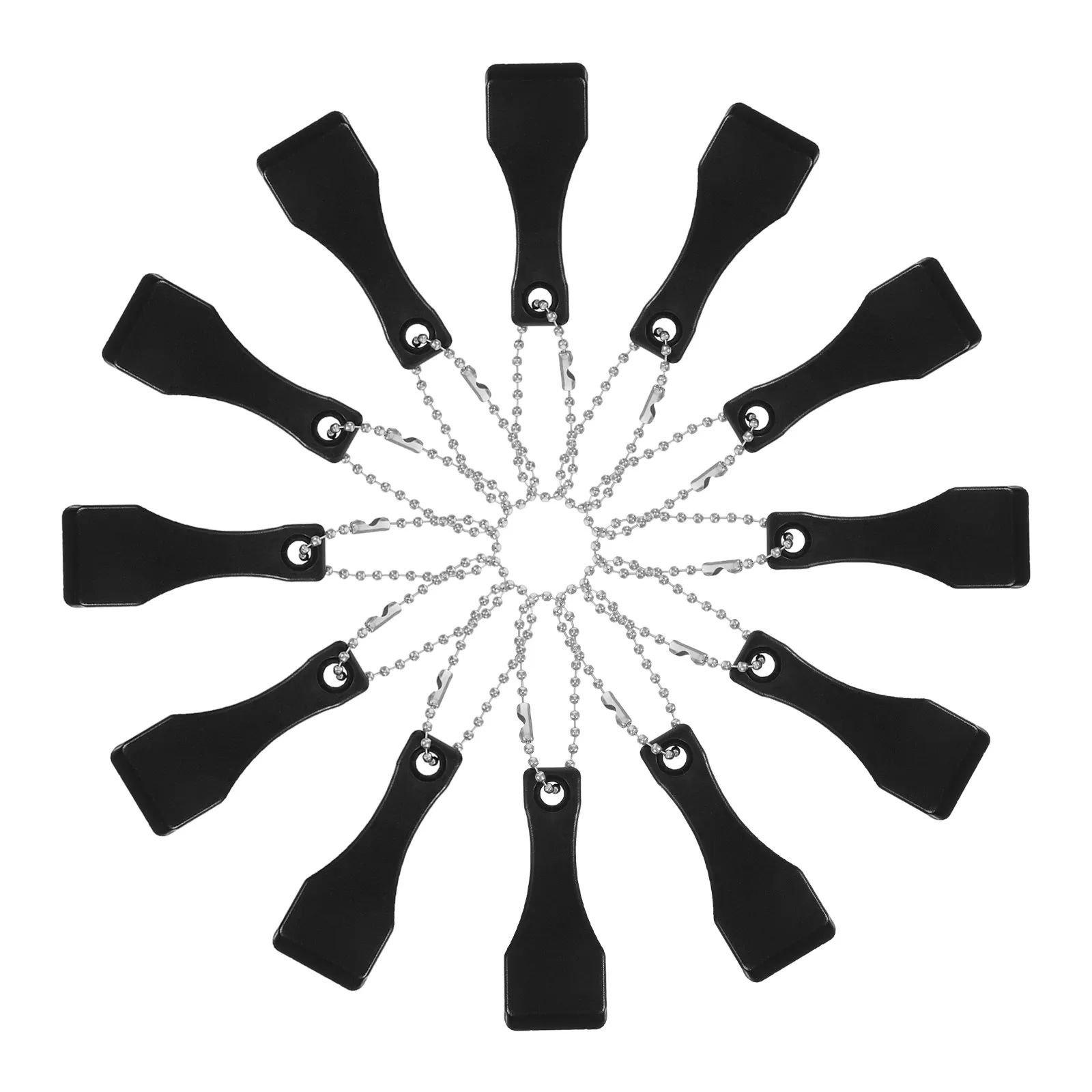 

20 Pcs Label Sticker Remover Tool Keychain Lotto Scraper Scratcher Ticket Card Black