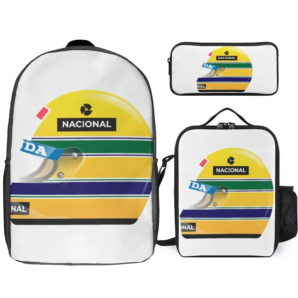 ayrton-senna-f1-race-raer-4-3-in-1-set-17-inch-backpack-lunch-bag-pen-bag-lasting-field-pack-comfortable-picnics-cute