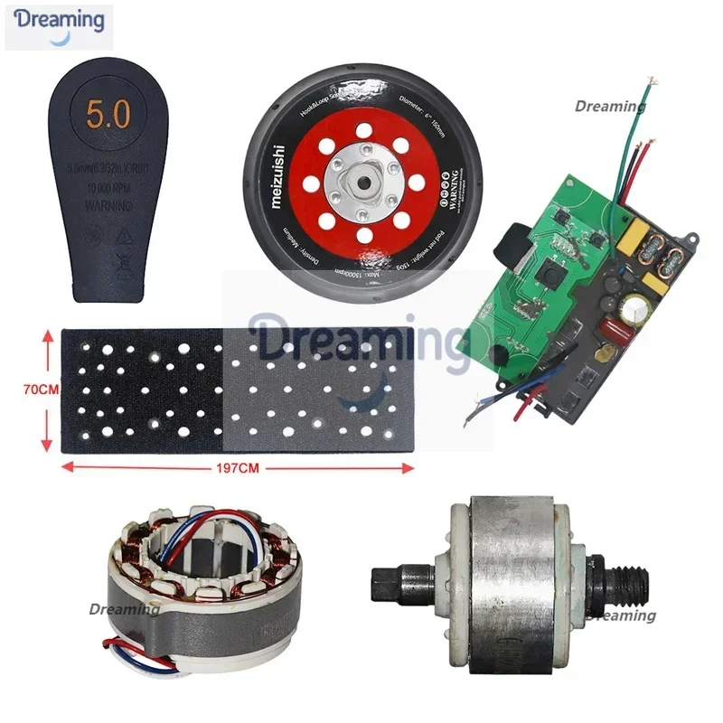 

apply toCar Brushless Mini Orbital Sander Grinding Disc Orbital Grinder Accessories Car Grinder Stator Rotor