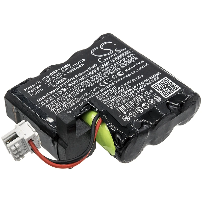 Ni-MH Medical Battery for Braun, 3.6V, 1500mAh, Compatible Models: Perfusor compact(Part No:BRA125,120015,SE-306122,110015)