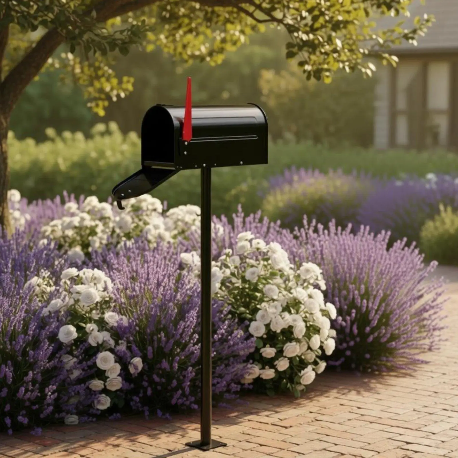 american-style-mail-box-heavy-duty-secure-parcel-holder-freestanding-post-box-for-outdoor-gate