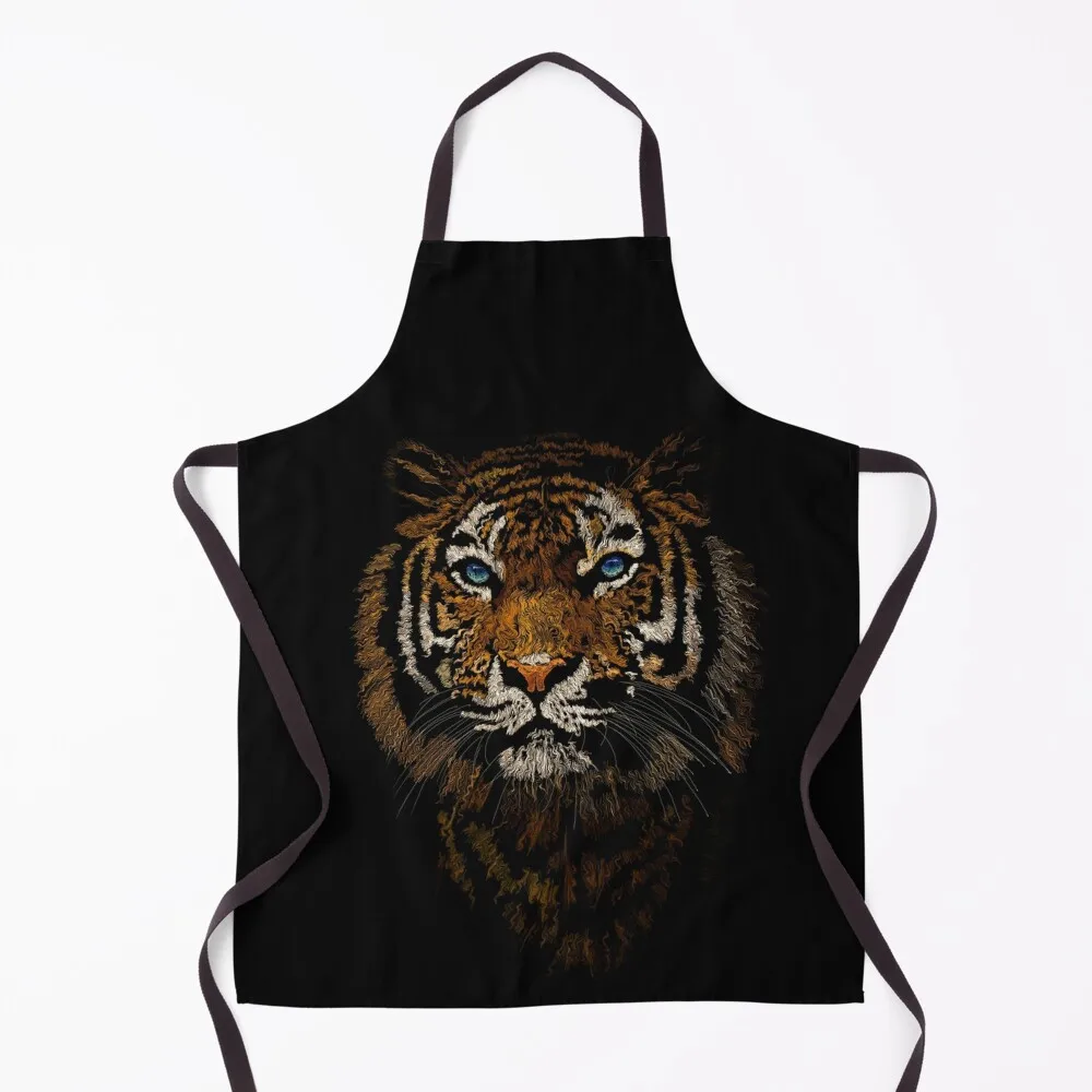 

El Tigre by Sir Render Art Apron Korean For Man manicurist Restaurant Kitchen Equipment Apron