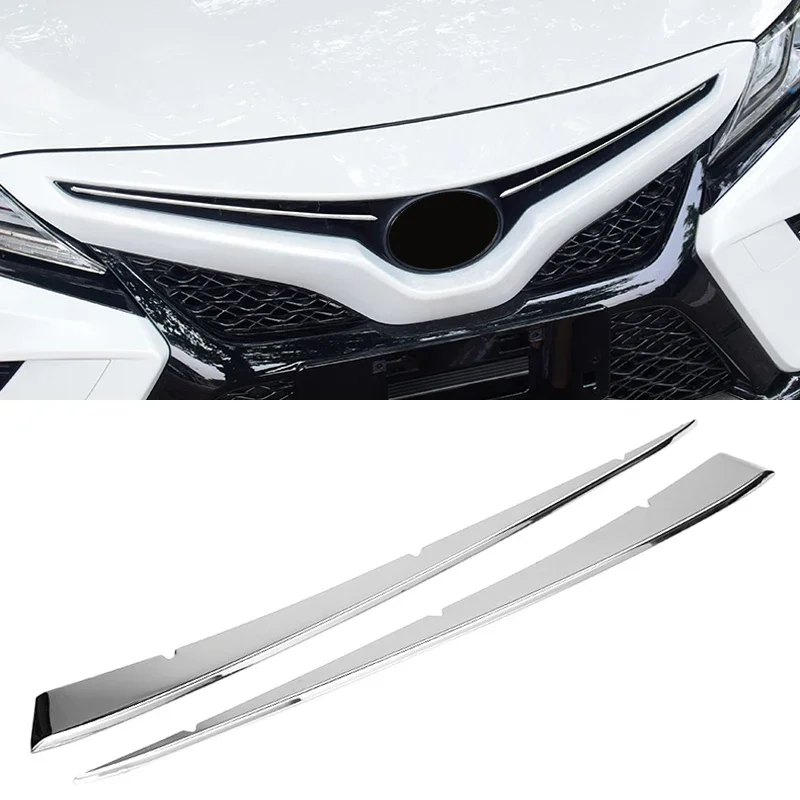 Stainless Car Grille Front Bumper Trim Cover Body Exterior Strips For Toyota Camry XV70 SE XSE 2018 2019 2020 2021 2022 2023