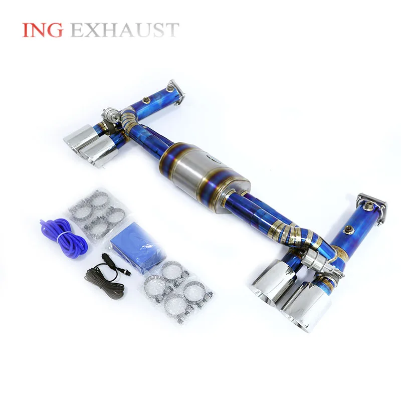 

ING Titanium alloy Catback for Porsche 991.2 s 3.8 ports Race Auto Muffler Performance Remote Electric Valve Exhaust system