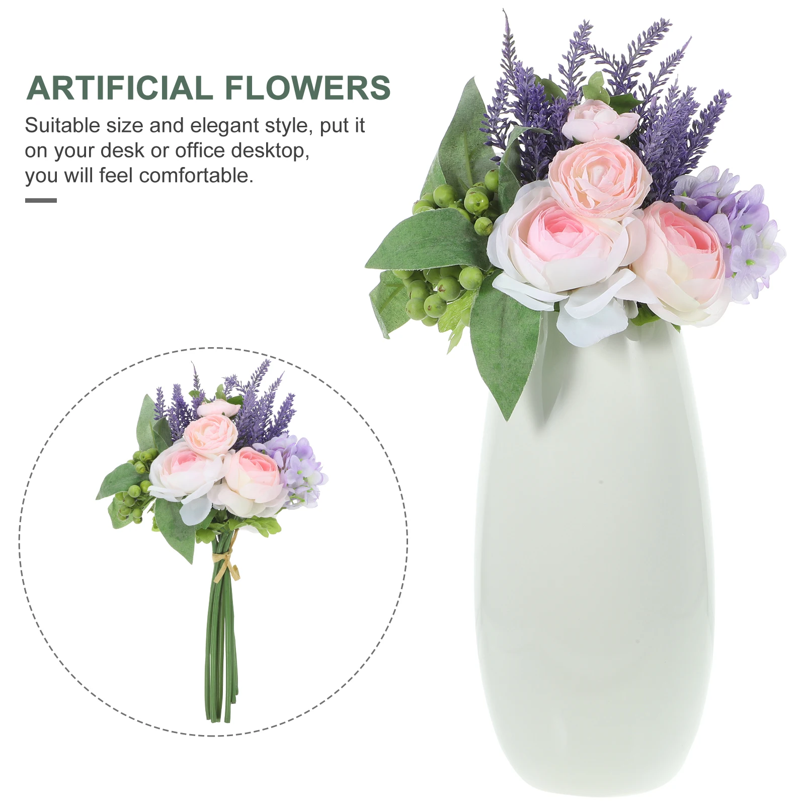 

Flower DecorFlowers for Vase Home Office Artificial Plants For Home Table Decoration Faux Plants Artificial Flowers