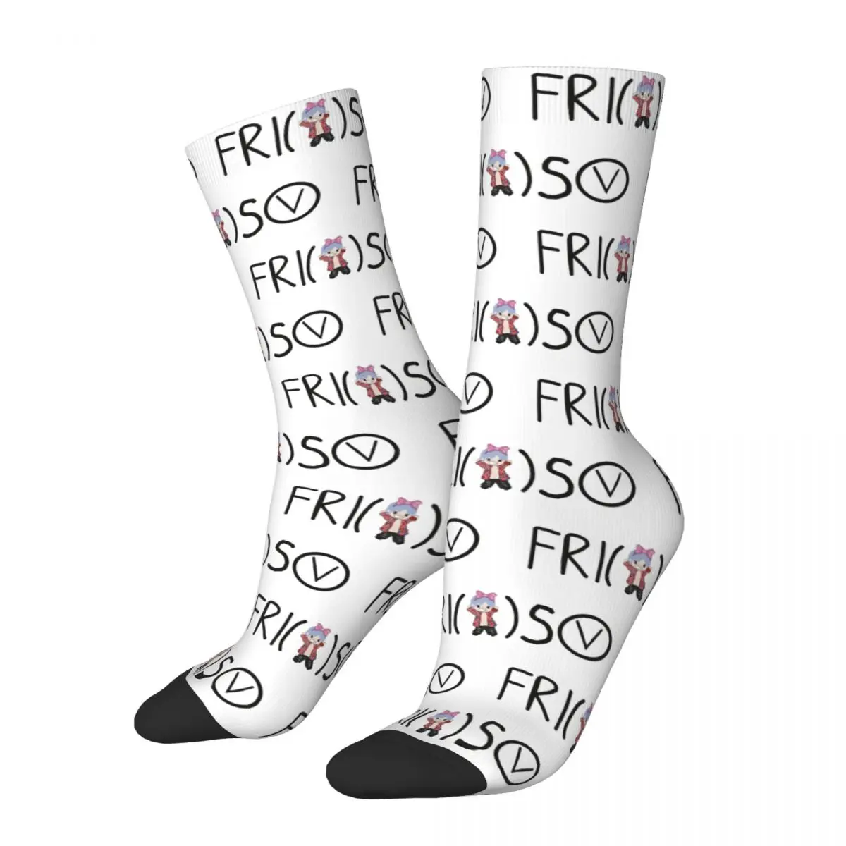 Crazy Design V FRI(END)S 2024 New Song Design Warm Crew Socks All Season Korea Singer Kpop Cotton Middle Tube Socks Breathable