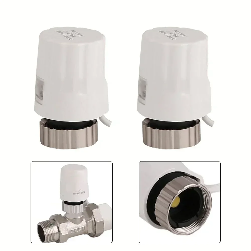 1pc AC230V M30*1.5mm Floor Heating Radiator Valve Visual Electric Actuator  For Underfloor Heating Thermostatic Radiator Valve