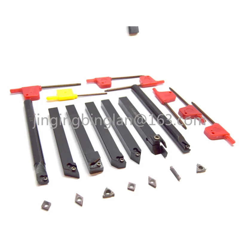 

Special numerical control turning tool for CQ0618WM180VWM210VCJM250 lathe 10 * 10mm tool holder 7-piece set