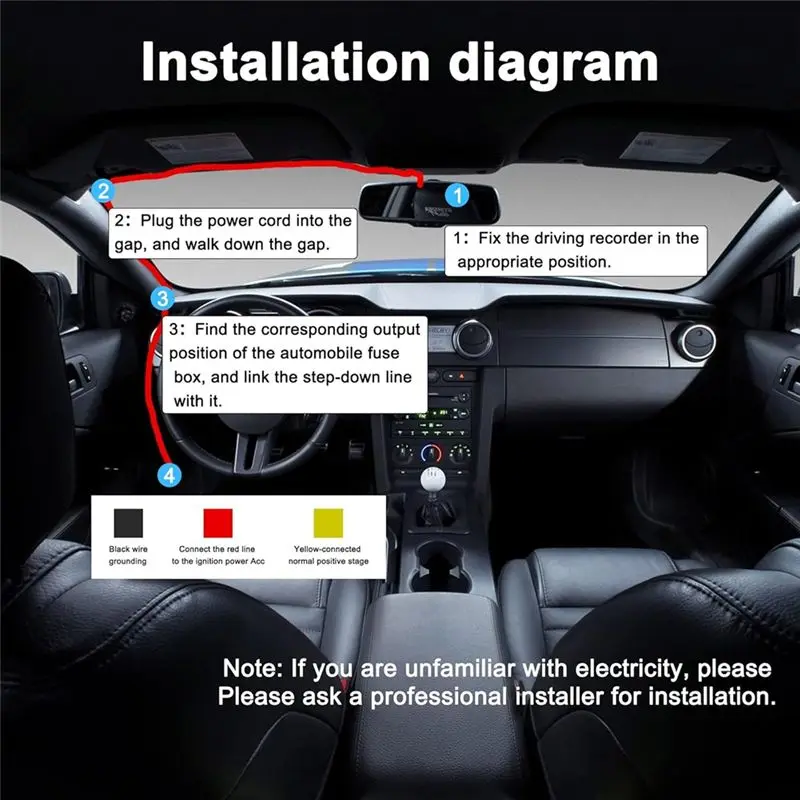 A21F-Dash Cam Acc Hardwire Kit, USB Type C Dashcam Kit Step-Down Cable, 12V-24V To DC 5V 3A Car Dash Power Cord