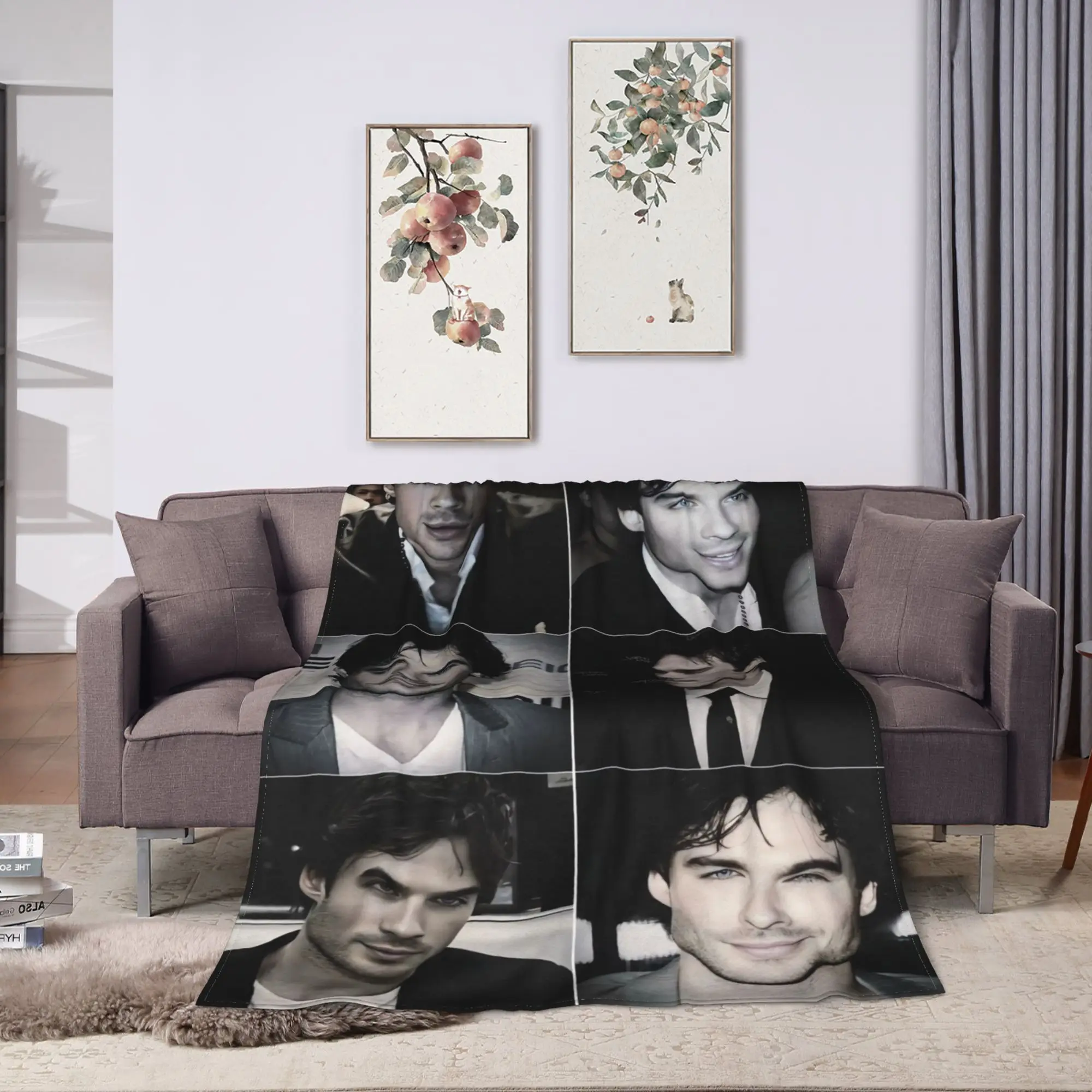 The Vampire Diaries Damon Salvatore TV Series Blanket Quality Super Soft  Bedding Throws Winter Travel Funny Bedspread