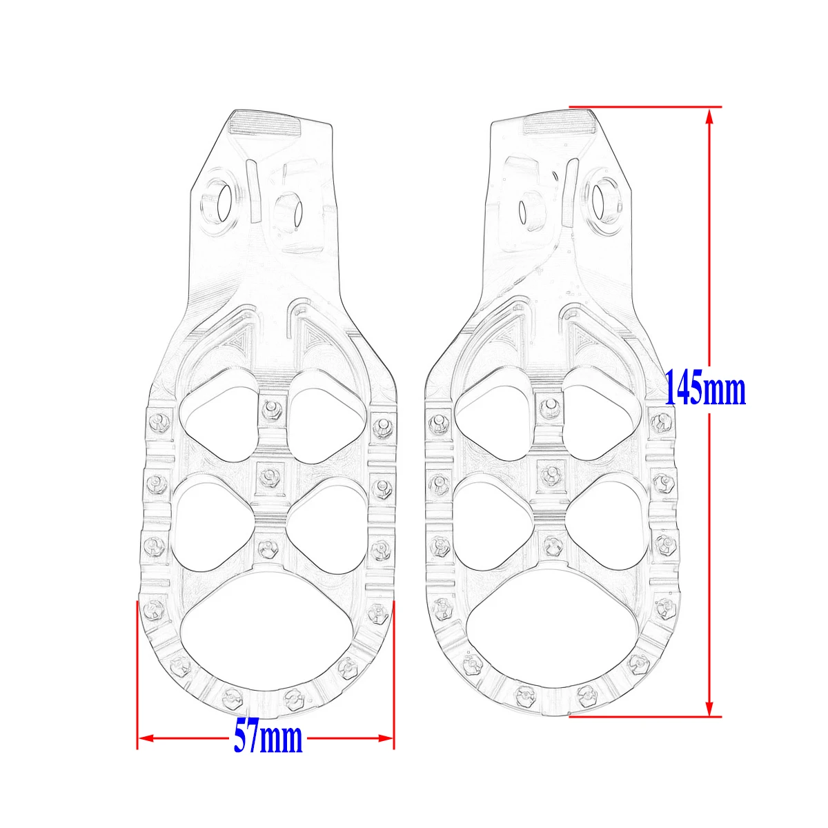 For KTM 2024 EXC 300 Forged Enlarged Foot pegs Foot Rests Pedals EXCF 250 350 450 XCW 2024 SX 125 250 300 XC XCF SXF 2023-2024