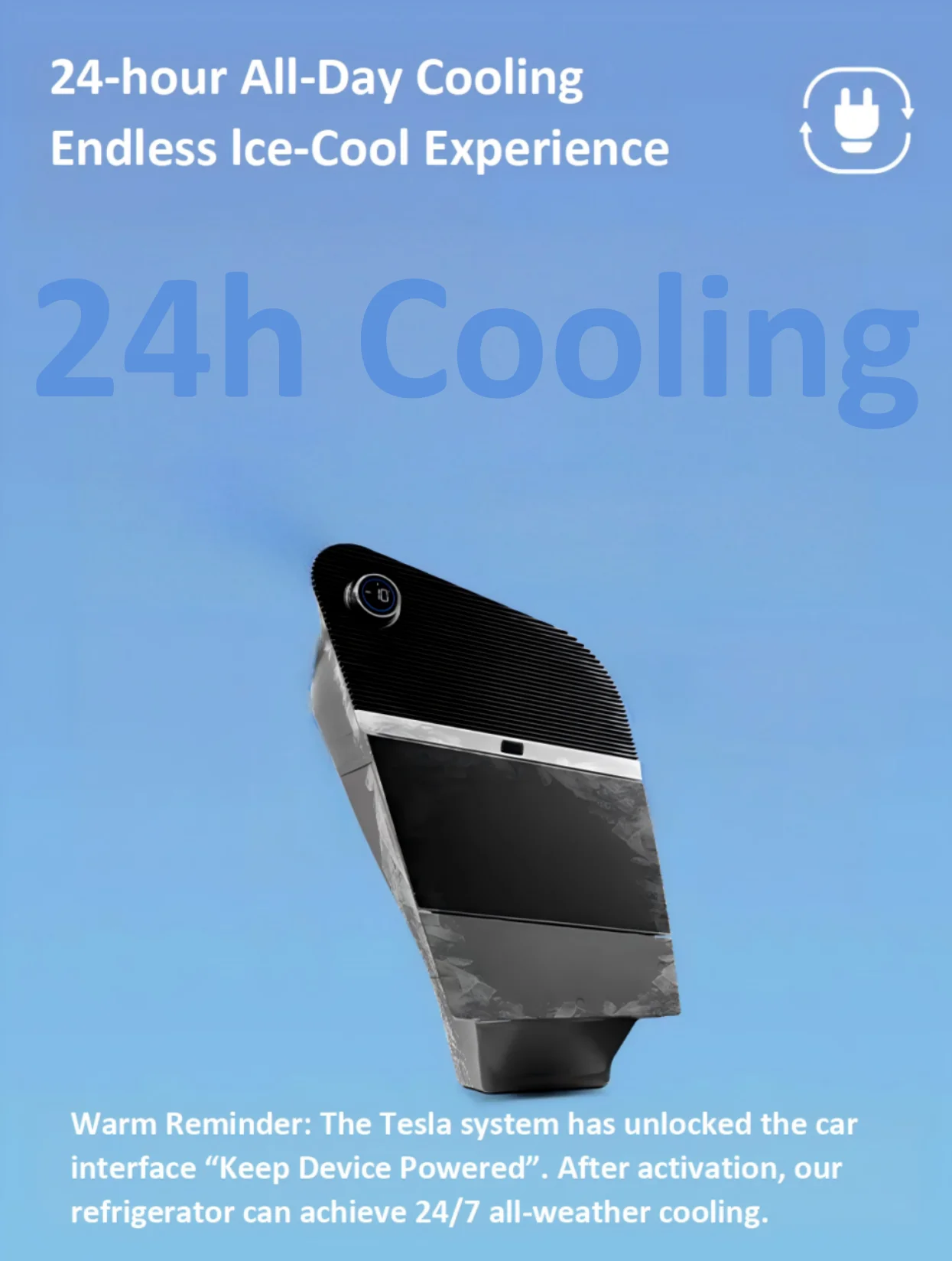 Car Refrigerator for Tesla Model 3 Highland 2024 - 2026 10L Portable Trunk Fridge -10℃ Compressor Cooling Outdoor Camping Travel