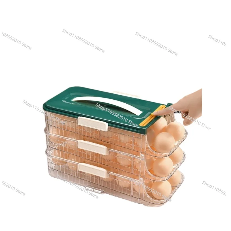 Food Grade Egg Storage Box, Refrigerator Side Door Organizer Rack for Eggs
