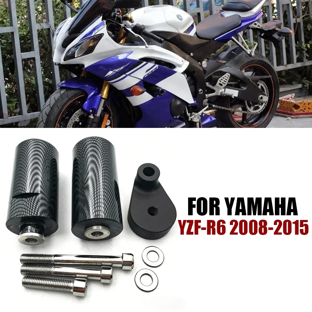 

For Yamaha YZFR6 YZF-R6 YZF R6 2008-2012 2013 2014 2015 Motorcycle Accessories No Cut Frame Sliders Crash Falling Protection