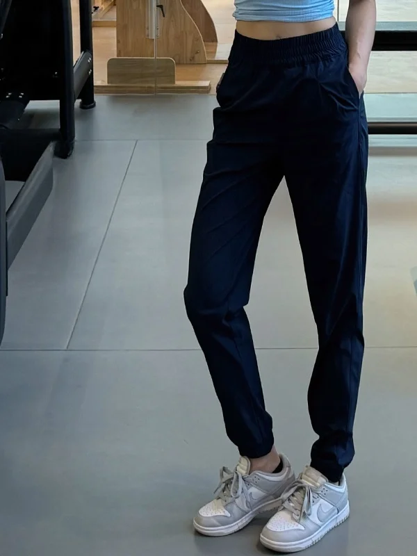 

High Waist Running Sports Pants Women Casual Breathable Fitn Training Yoga Pilates Tight Qui Dry Naked Feel Cuffed Pants