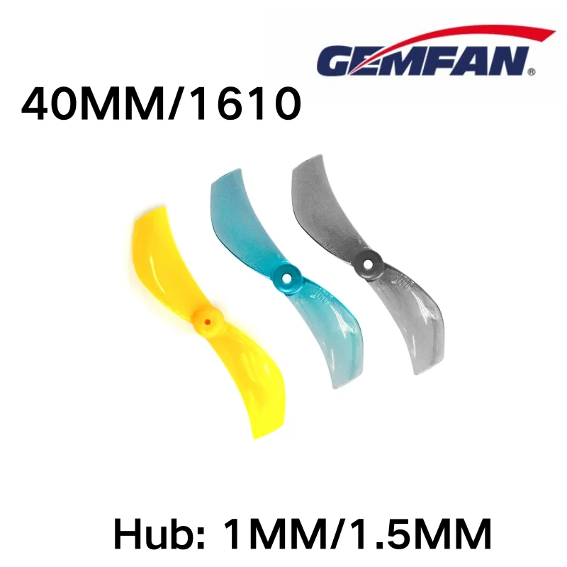 12Pair/24Pcs 1610 Props 40MM Gemfan Mini Propeller 2 Blade 1mm 1.5mm for RC FPV Racing Freestyle Tinywhoop Drones DIY Parts RC