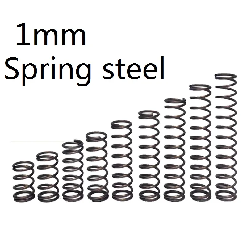 

10pcs Wire Diameter 1.0mm Spring Steel Compression Spring Length 20-50mm Return Small Spring