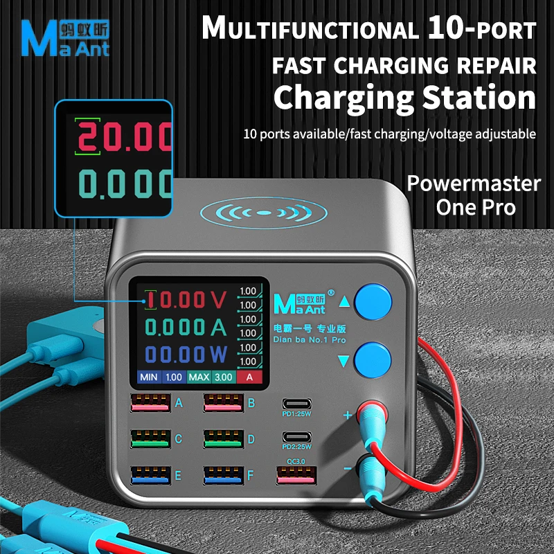 Stazione di ricarica rapida multiporta Maant Powermaster One Pro per lo strumento della stazione di ricarica per la riparazione di telefoni