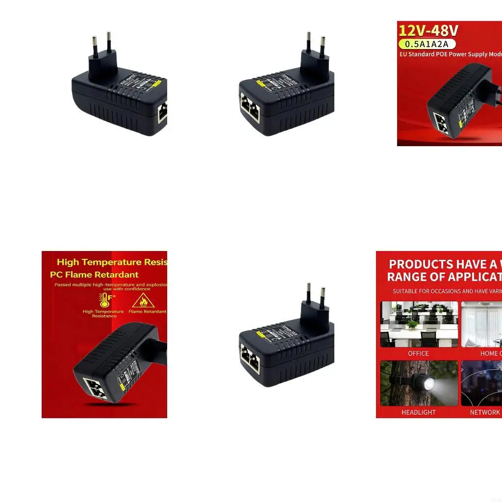 193A POE Injector Power Adapter With Multiple Voltages Output Option For Camera NVR Device