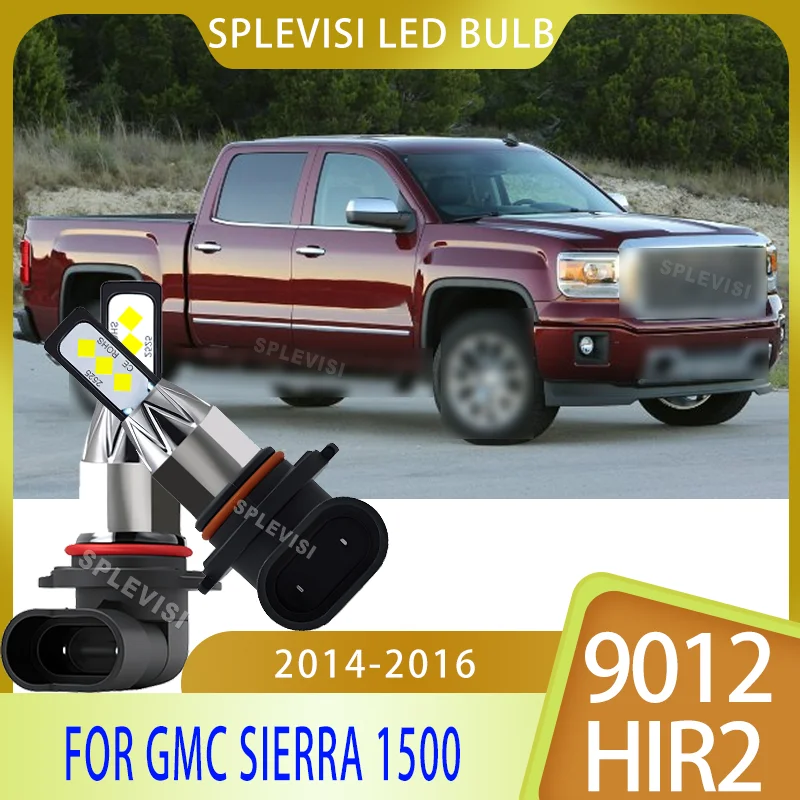 

2cps 9012 LED Headlights: 2525 CSP, IP67, 60,000H Life (1-Yr Warranty) Car Light For GMC Sierra 1500 2014-2016 2014 2015 2016