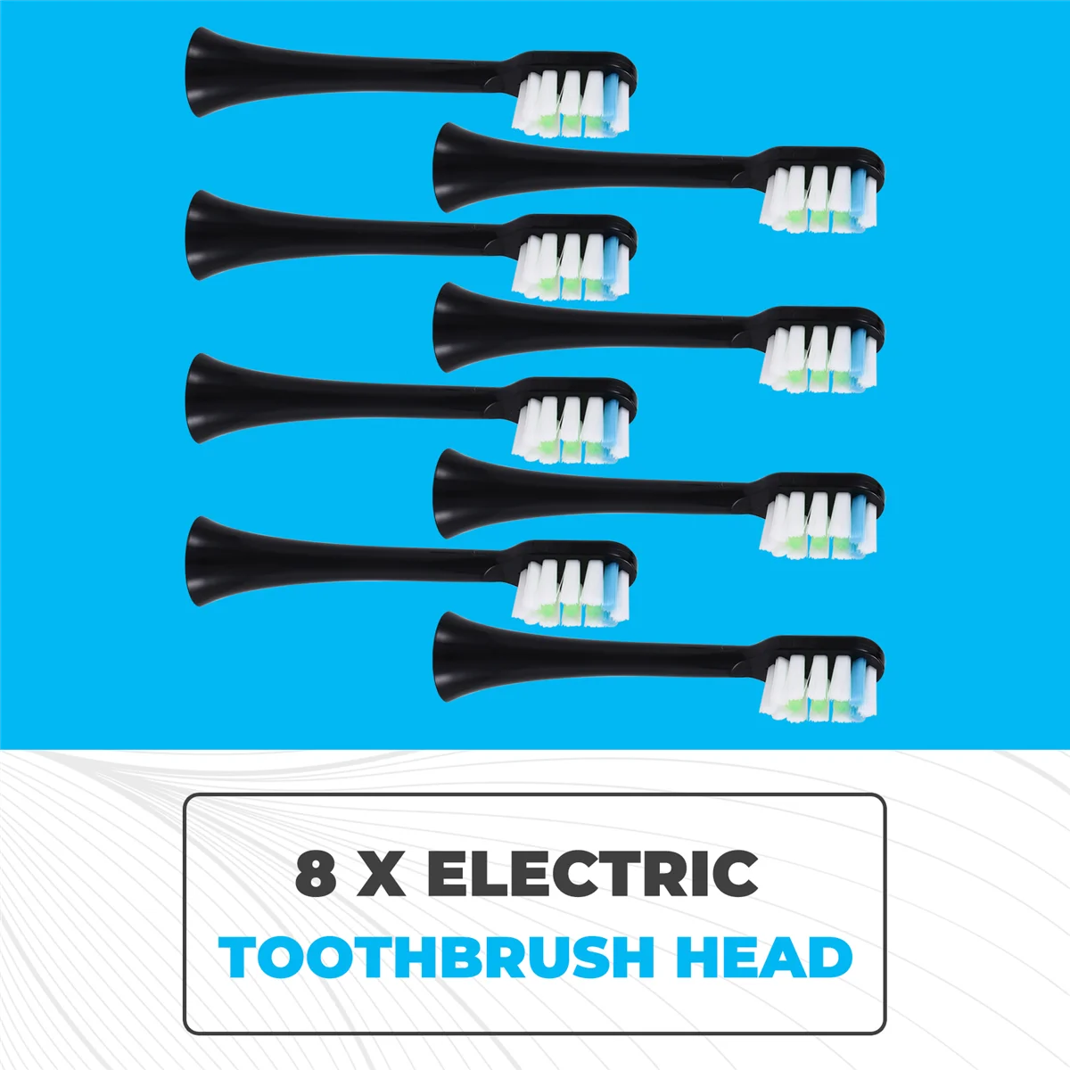 

N89R 8Pcs Replacement Toothbrush Heads for Xiaomi SOOCAS V1X3/X3U X1/X3/X5 Electric Tooth Brush Heads Black