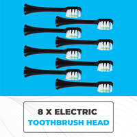 N89R 8Pcs Replacement Toothbrush Heads for Xiaomi SOOCAS V1X3/X3U X1/X3/X5 Electric Tooth Brush Heads Black
