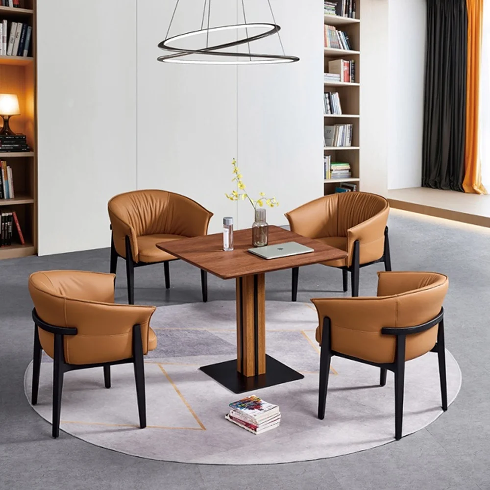 Modern Design Table And Chair Set For Coffee Shops Sweet Shops And Shopping Malls Comfortable Four-Seater With Stylish Table