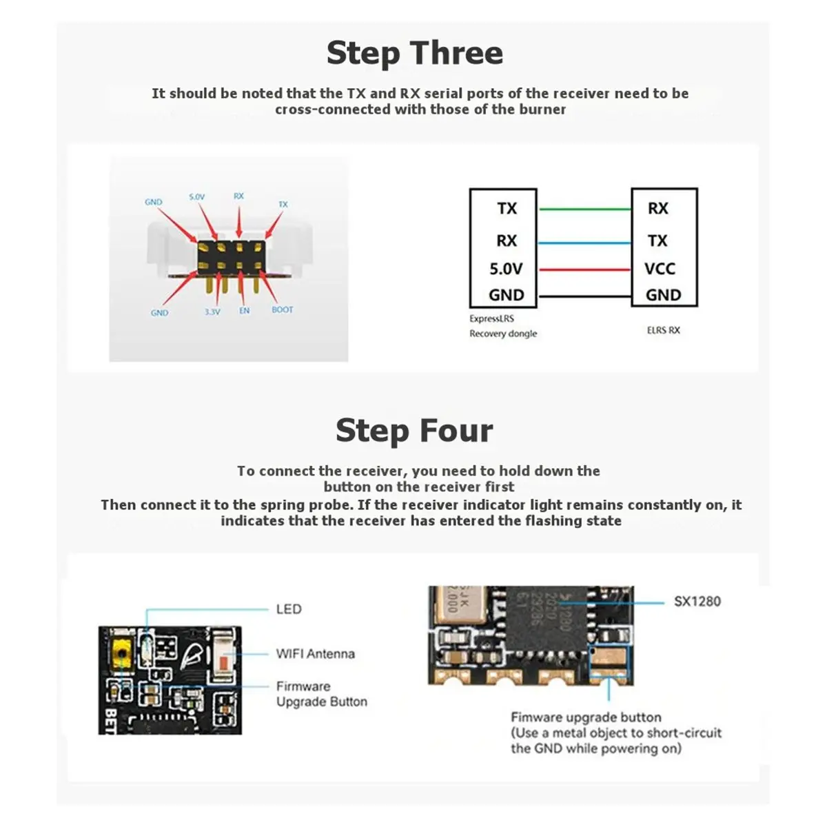 giftnew For Programmer ELRS Receiver Firmware Programmer CP2102USB to TTL Module No Soldering