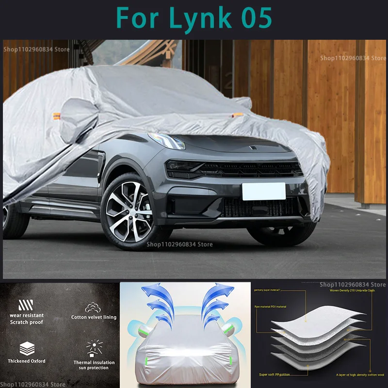 For Lynk 05 210T Full Car Covers Outdoor Sun uv protection Dust Rain Snow Protective Convenient to carry Auto Protective cover