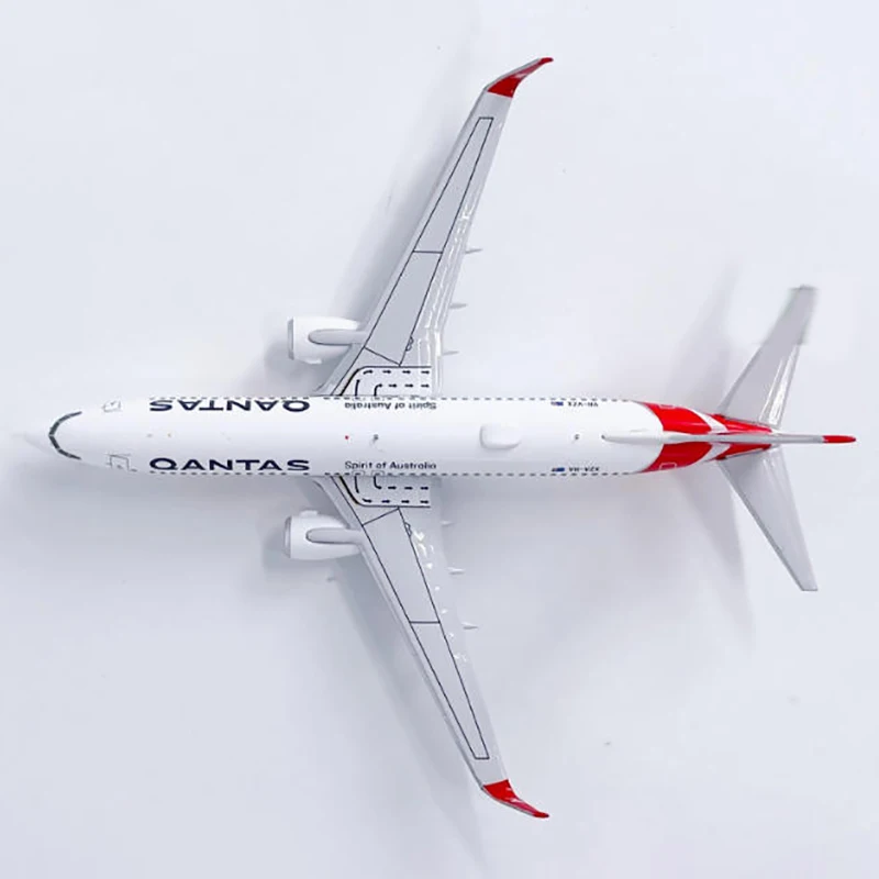 دييكاست 1:400 مقياس سبيكة Qantas B737-800 VH-VZX نموذج طائرة كلاسيكي الانتهاء ثابت جمع حلية هدية العرض