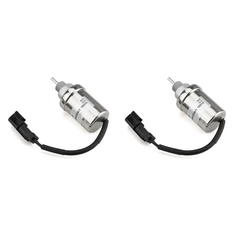 2X 12V Fuel Shut Off Solenoid 185206452 U85206520 U85206452 Stop Solenoid For Caterpillar Engine 3011C 3013 Perkins 402D