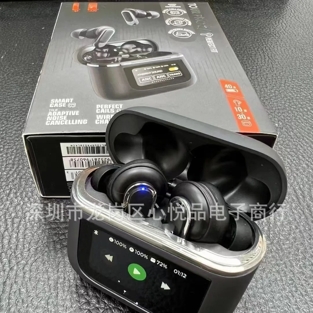 

New TOUR PRO2 Digital Touchscreen Bluetooth Earphones ANC Sports Noise Reduction V8 Ultra Long Standby Earphones
