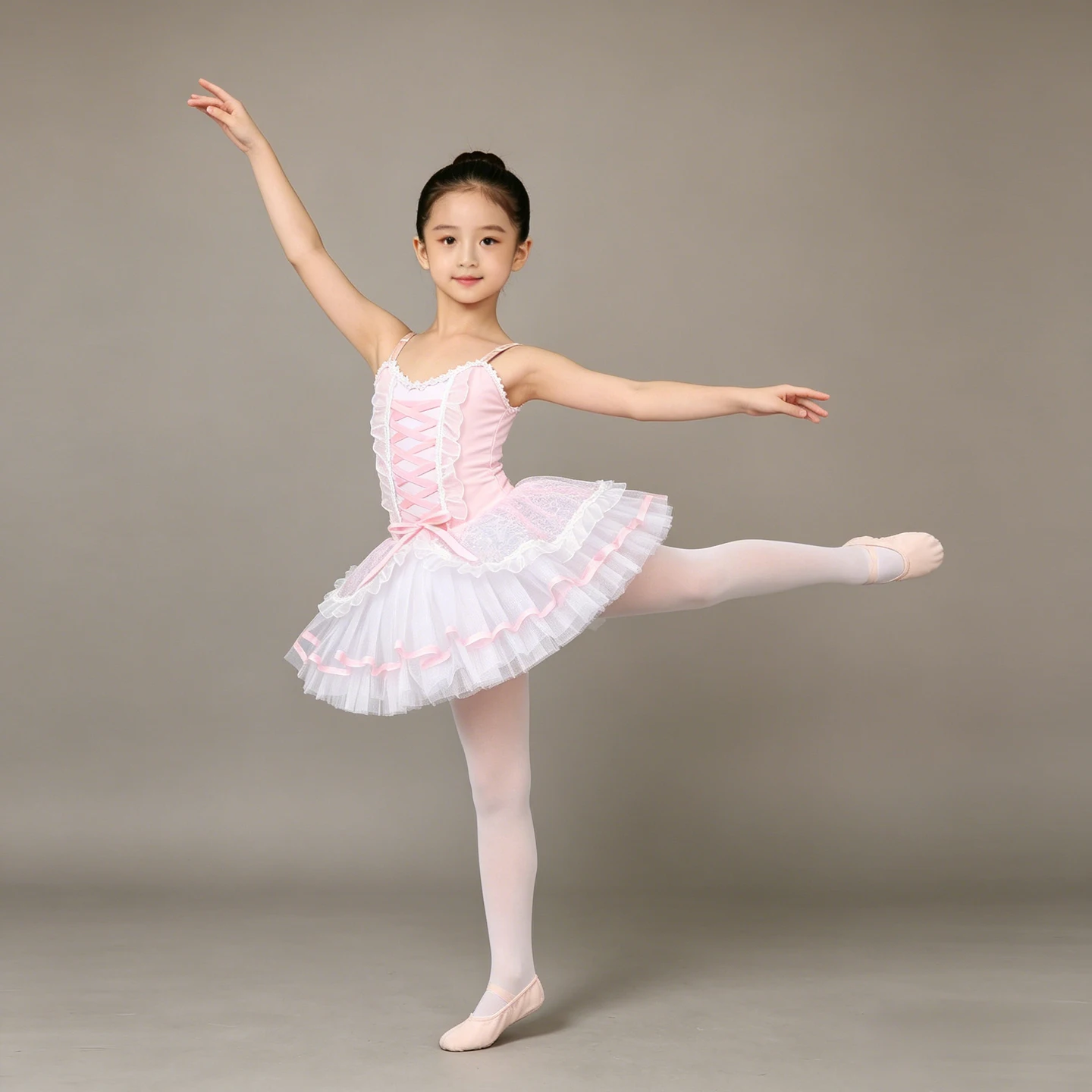 女の子バレエレオタードチュチュスカート付きステージパフォーマンス衣装ダンスウェア夏子供服プリンセス妖精ダンス