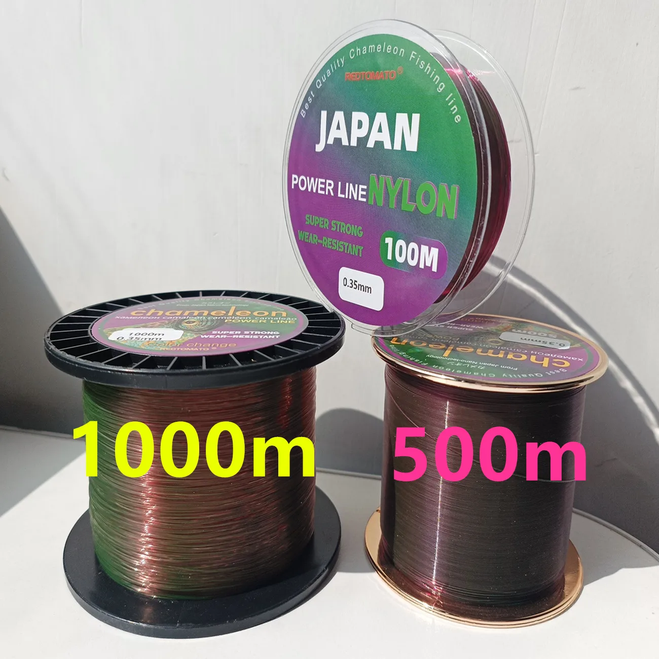 REDTOMATO 500m/1000m Żyłka Chameleon Zmieniająca Kolor z Powłoką Fluorocarbonową Monofilament Nylonowa Żyłka Karpiowa Przypon Wędkarski Sprzęt Wędkarski — zdjęcie 7