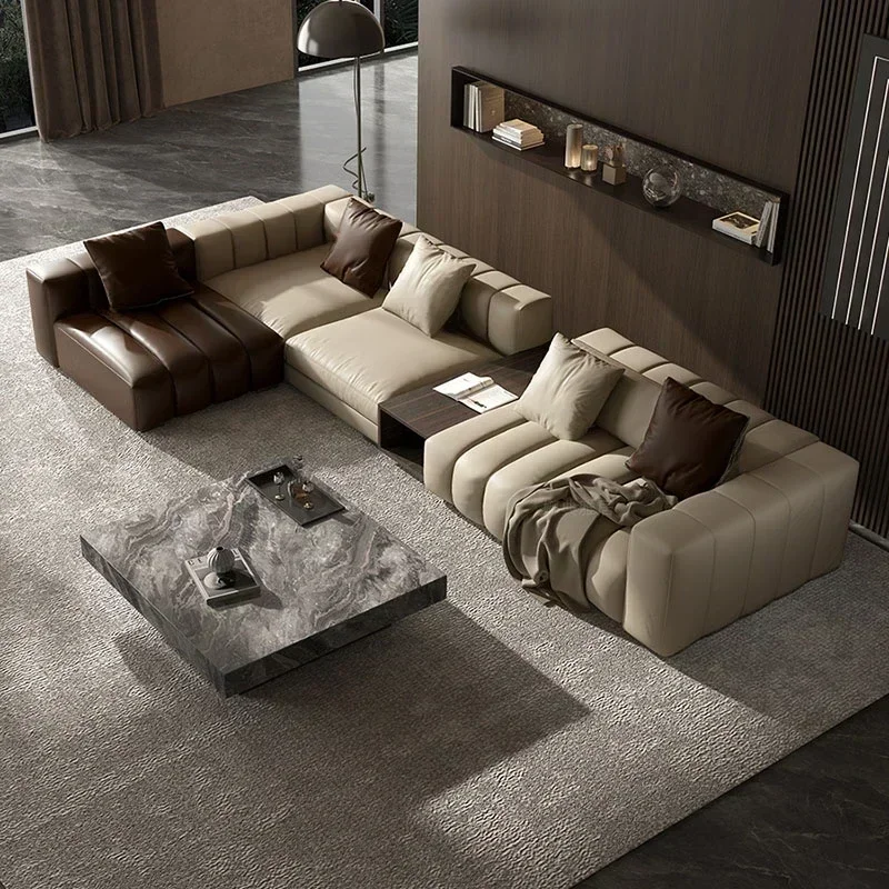 Modern Cheap Sofa Large Lounge Brown Comfortable European Designer Loveseat Sofa  Daybed Reading Salon Meuble Home Furniture