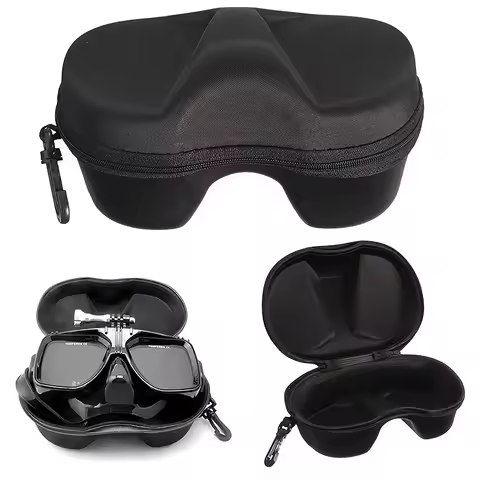 Simple Black Diving Glasses Case Large Capacity Portable Skiing Cycling Goggles Storage Box Durable Protective Container