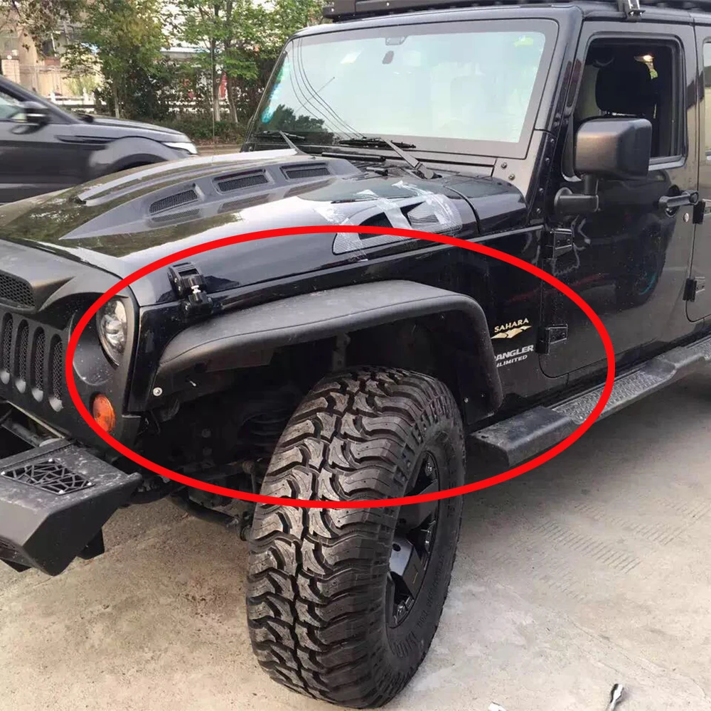 4pcs/set Lantsun J067 Poison spider fender flares front +rear for jeep jk fenders for wrangler JK car accessories