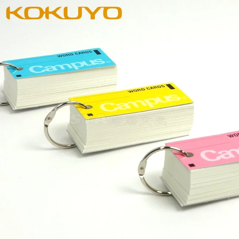 3 Pcs/lot Guoyu Kokuyo Creative Stationery Blank English Word Card Pocket Notebook Portable Loose Leaf Coil Book