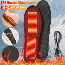 USB Verwarmde Inlegzolen Winter Voeten Warme Sok Pad Antislip Waterdichte Voet Verwarming Mat Thermische Inlegzolen Winter Schoen Accessoires