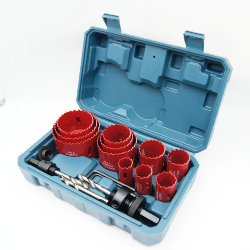 Bimetal hole opener set, woodworking hole punch
