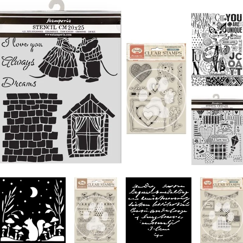 Family Heart with writing Metal Cutting Stencil and stamps DIY Scrap booking Card Stencil Paper Cards Handmade Album Stamp Die