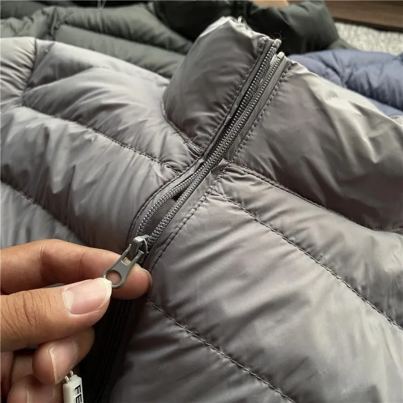 

Lightweight Men's down Jaet Stand Collar Outdoor Warmth Thin Du Feather 2025 Winter Seasonal Reverse Ss Quali Nation...